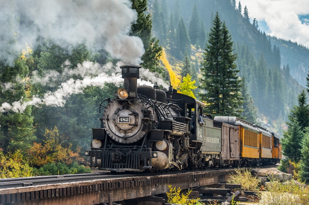 Fall foliage on the Durango to Silverton Train