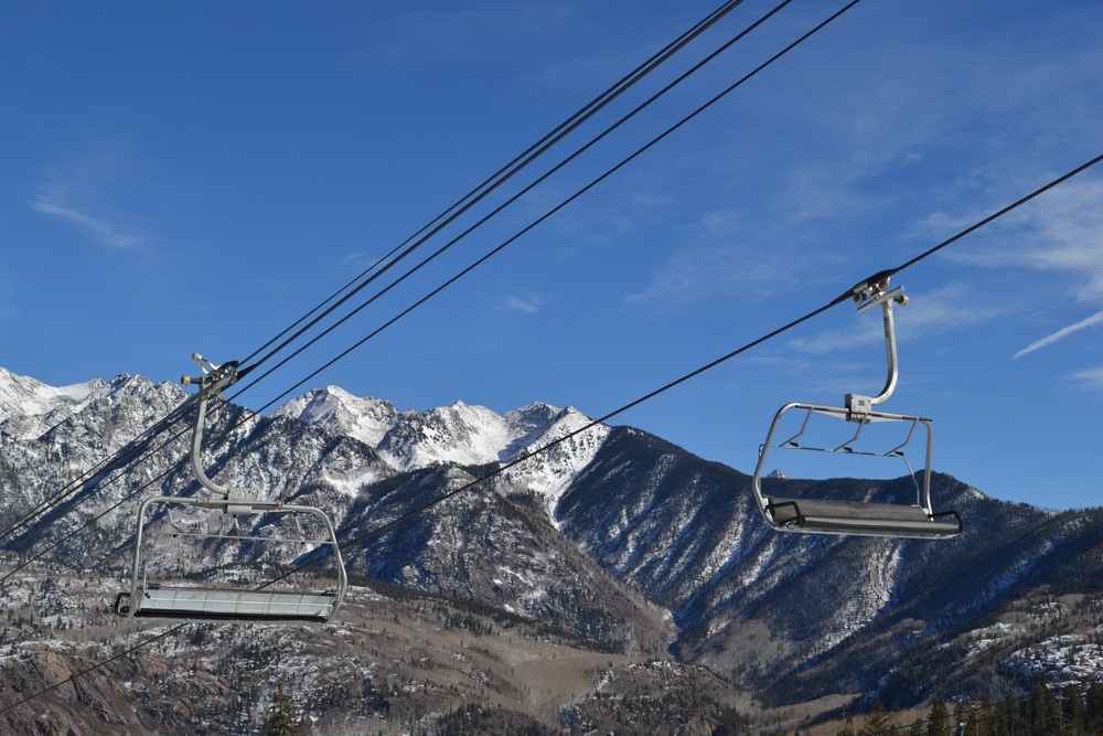 Enjoy views from the chairlift like this at Purgatory Ski Resort in Durango