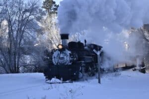 Polar Express in Durango on the Durango Silverton Train ride in Colorado