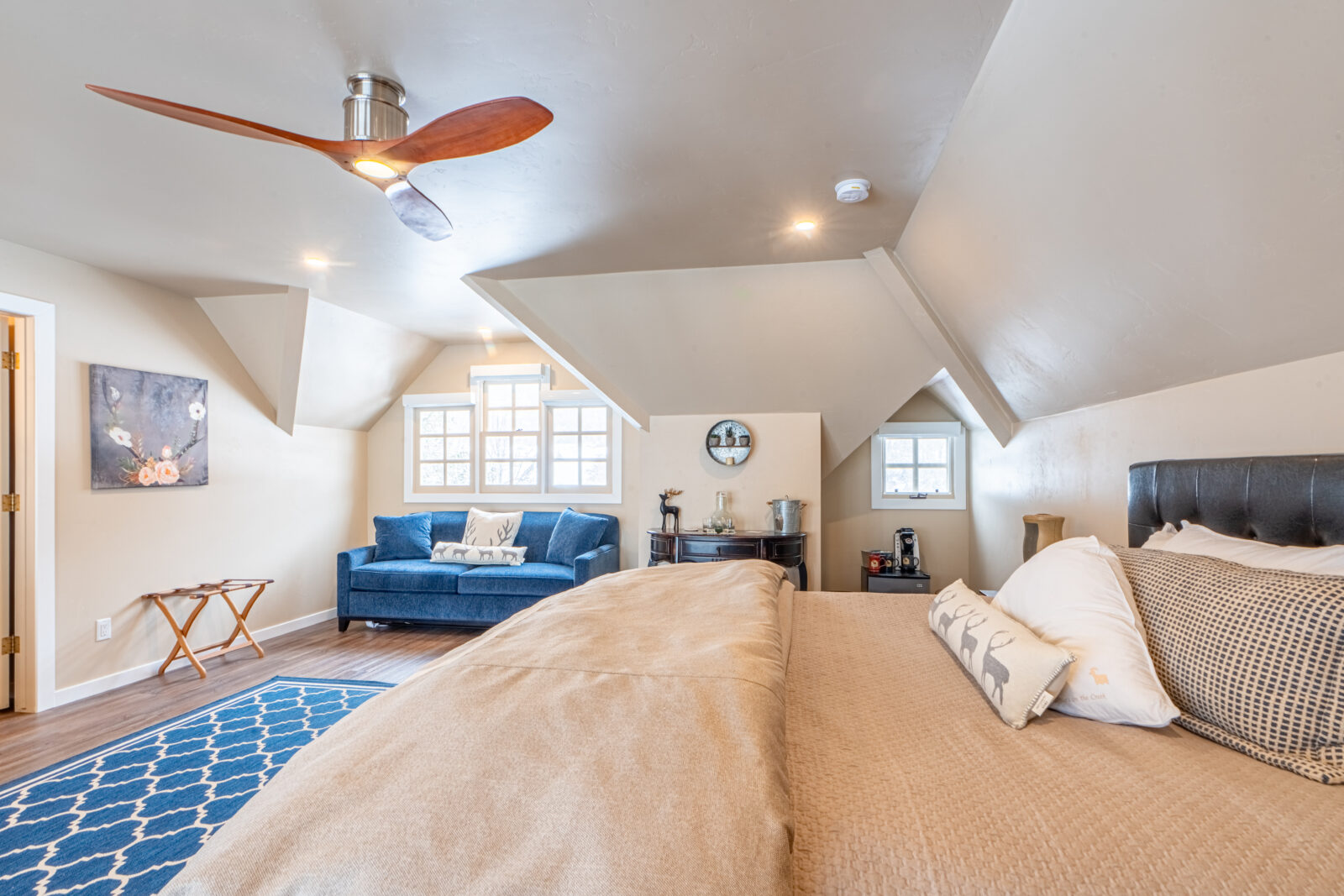 Best Time to Visit Durango, CO 2 Room with King Bed at sitting area at our Durango Bed and Breakfast.